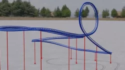 Rollercoaster 3D model Low-poly 3D model