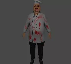 scary cheif  rigged Low-poly 3D model