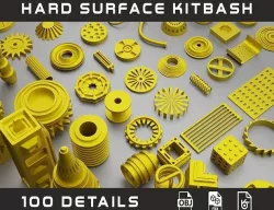 Sci-fi Hard Surface Kitbash 3D model