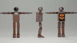 Sci-fi rigged Rusty Robot 3D model