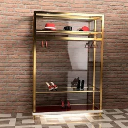 Shop showcase with hanging bar and shelves 3D model