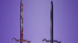  Silver sword and rusty sword Low-poly 3D model
