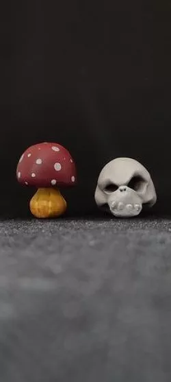 Skull anime cute chibi cartoon 3D model