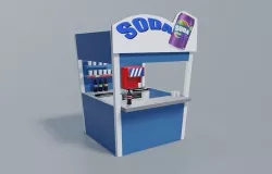 Soda Stand - Shop - Refrigerante Low-poly 3D model
