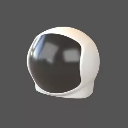 Spaceman Helmet v1 001 Low-poly 3D model