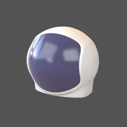 Spaceman Helmet v1 002 Low-poly 3D model