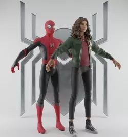 SpiderMan No Way Home Tom Holland Zendaya T Pose Rigged Low-poly 3D model