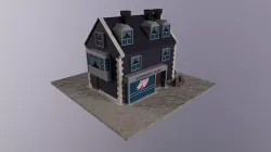 Squidward Store Low-poly 3D model