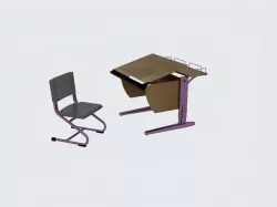 study table 3D model
