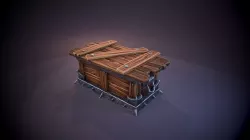 Stylized Box Low-poly 3D model