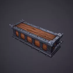 stylized Box Low-poly 3D model