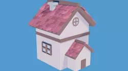 Stylized House 2 Low-poly 3D model