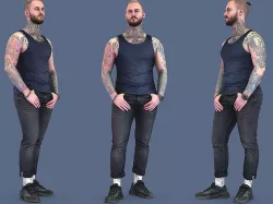 Tattooed Guy 3D model