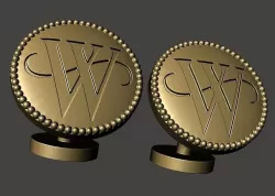 The Batman 2022 Wayne Family Cufflinks 3D model