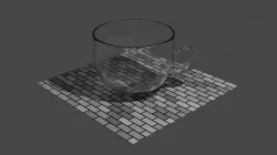 The  Glass beaker In a checkerboard Utensils  3D model