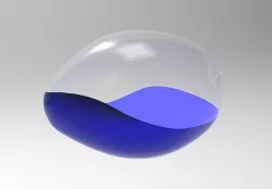 Transparent Mango fruit with some liquid Low-poly 3D model