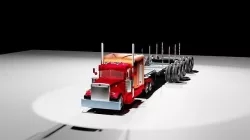 trcuk with trailer  3D model