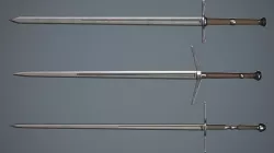 Two-handed swords Low-poly 3D model