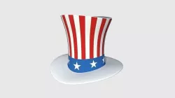 Uncle Sam Hat 06 - Character Design Fashion Low-poly 3D model