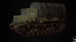 Voroshilovets World War 2 Soviet heavy artillery tractor Low-poly 3D model