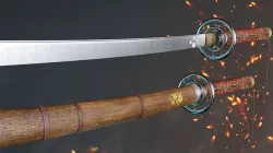 Weapon Katana Sword Blade Low-poly 3D model Low-poly 3D model