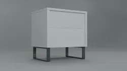 White Mobican Ophelia Style Night Table 3D Model 3D model