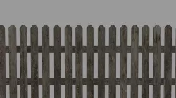  Wooden Farm Picket Fence Low-poly 3D model