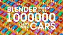 1000000 PROCEDURAL CARS Low-poly 3D model