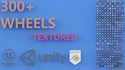 300 Wheels for Car and Motorcycle Collection Textured  Low-poly 3D model