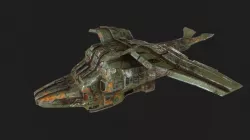 3d low poly sci fi spaceship Low-poly 3D model