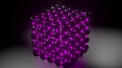 3d render animation of cube with glassy elements 3D model