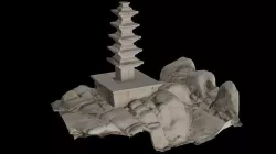  5-story stone pagoda 3D model