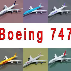 6 Textures for Boeing 3D model