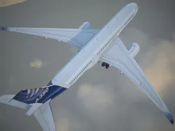 Airbus A350 900 with interior 3D model Low-poly 3D model