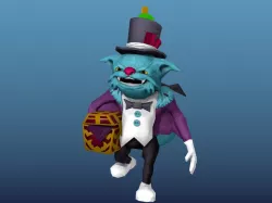 Angry cat  Low-poly 3D model