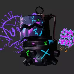 Arcane League of Legends JINX Granade Low-Poly Low-poly 3D model