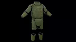 Assault heavy armor vest Low-poly 3D model
