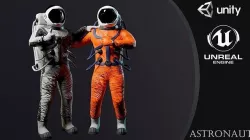 Astronaut Low-poly 3D model