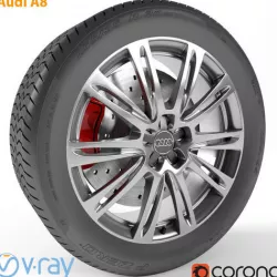 Audi A8 Wheel 3D model