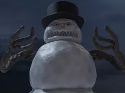Bad Scary Snowman Low-poly 3D model