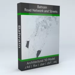 Bahrain Road Network and Streets 3D model