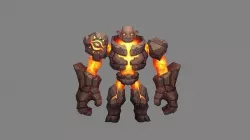 Balrog - humanoid stone monster - rock devil Low-poly 3D model