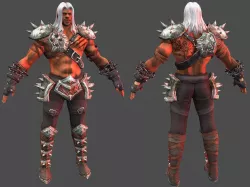 Barbarian 2 Low-poly 3D model