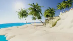 Beach Baked Scenario VR AR Ready Low-poly 3D model
