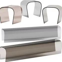 Bench and Stool Bent Glas Italia Glass 3D model