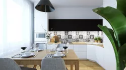 Black and white kitchen 3D model