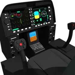 Black Helicopter Cockpit 3D model