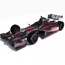 Black Indycar IZOD Race Car 3D model