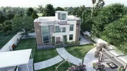 Blender Eevee Modern Mansion Low-poly 3D model Low-poly 3D model