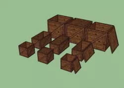 boxes Low-poly 3D model